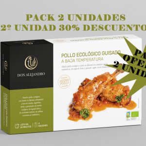 Pollo ecológico guisado a baja temperatura Pack 2 uds.